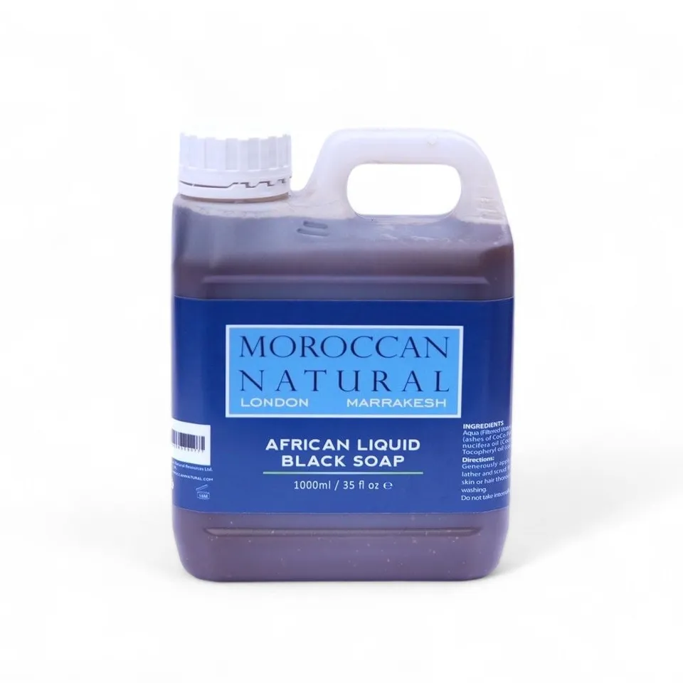 Manatude African Liquid Black Soap vloeibare zeep 1000ml kokosolie