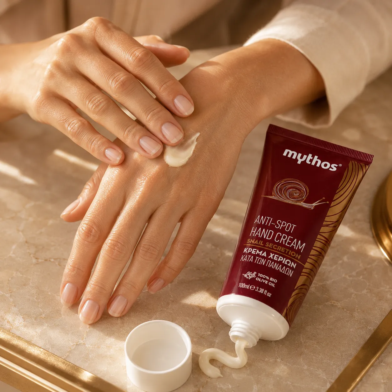 Mythos Snail Handcreme 100ml tegen Pigmentvlekken