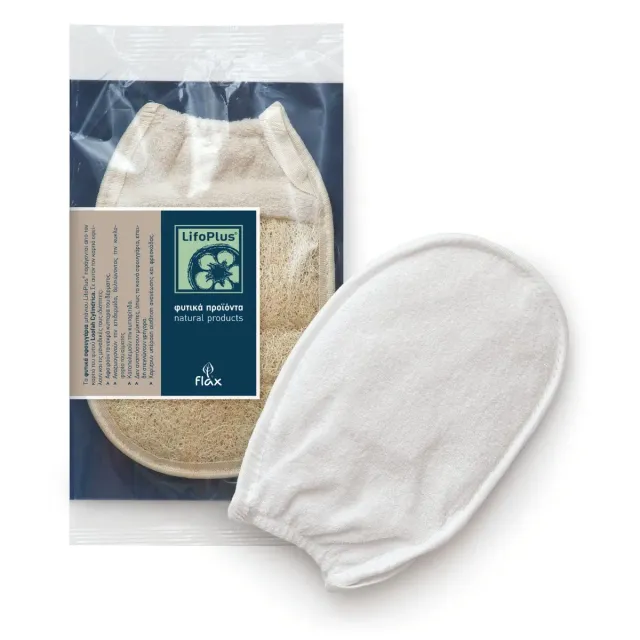 Mythos Lifoplus Classic luffa douchehandschoen katoen