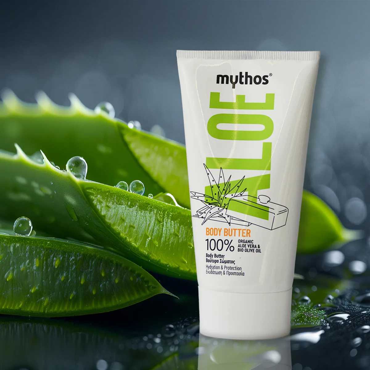Mythos Aloe bodybutter aloë 150 ml droge huid