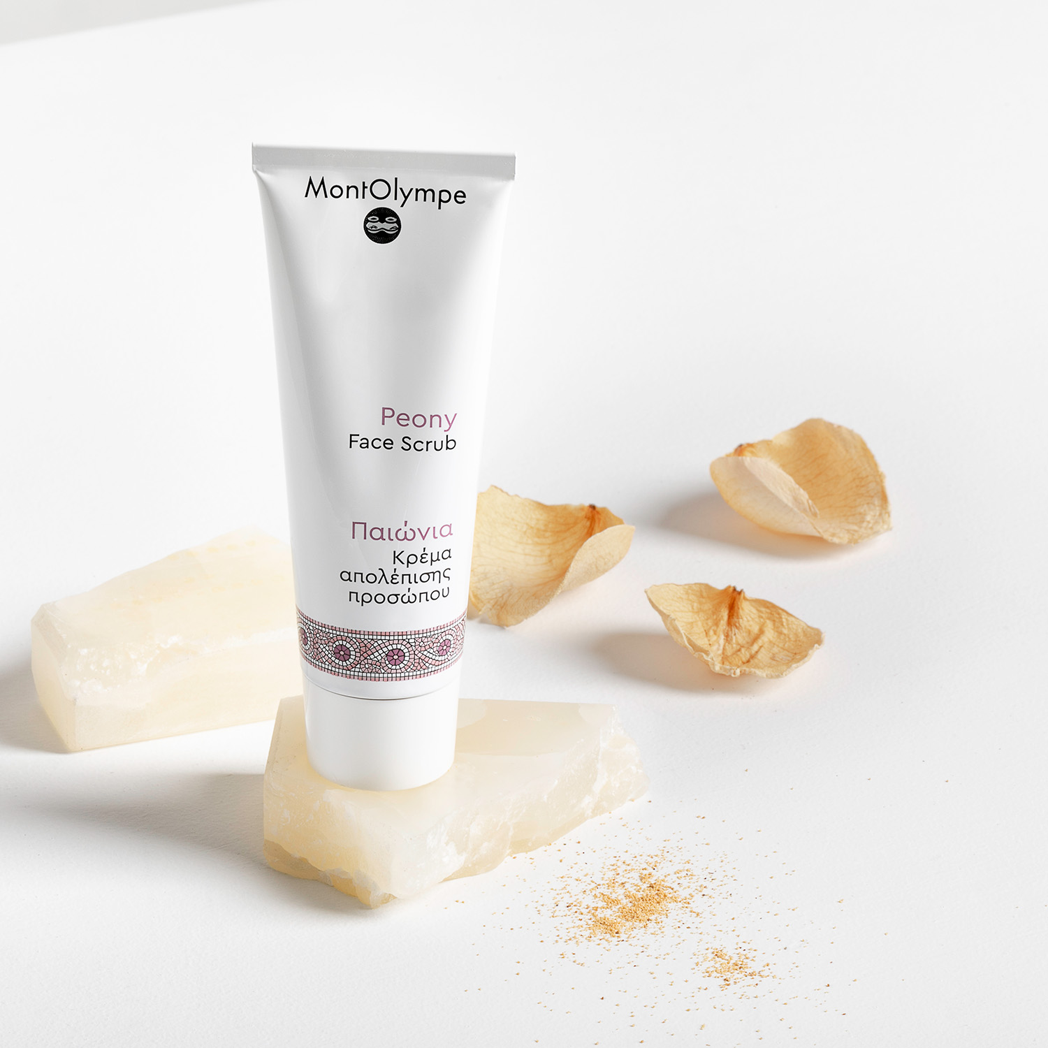 MontOlympe Pioen gezicht- en lipscrub vette huid