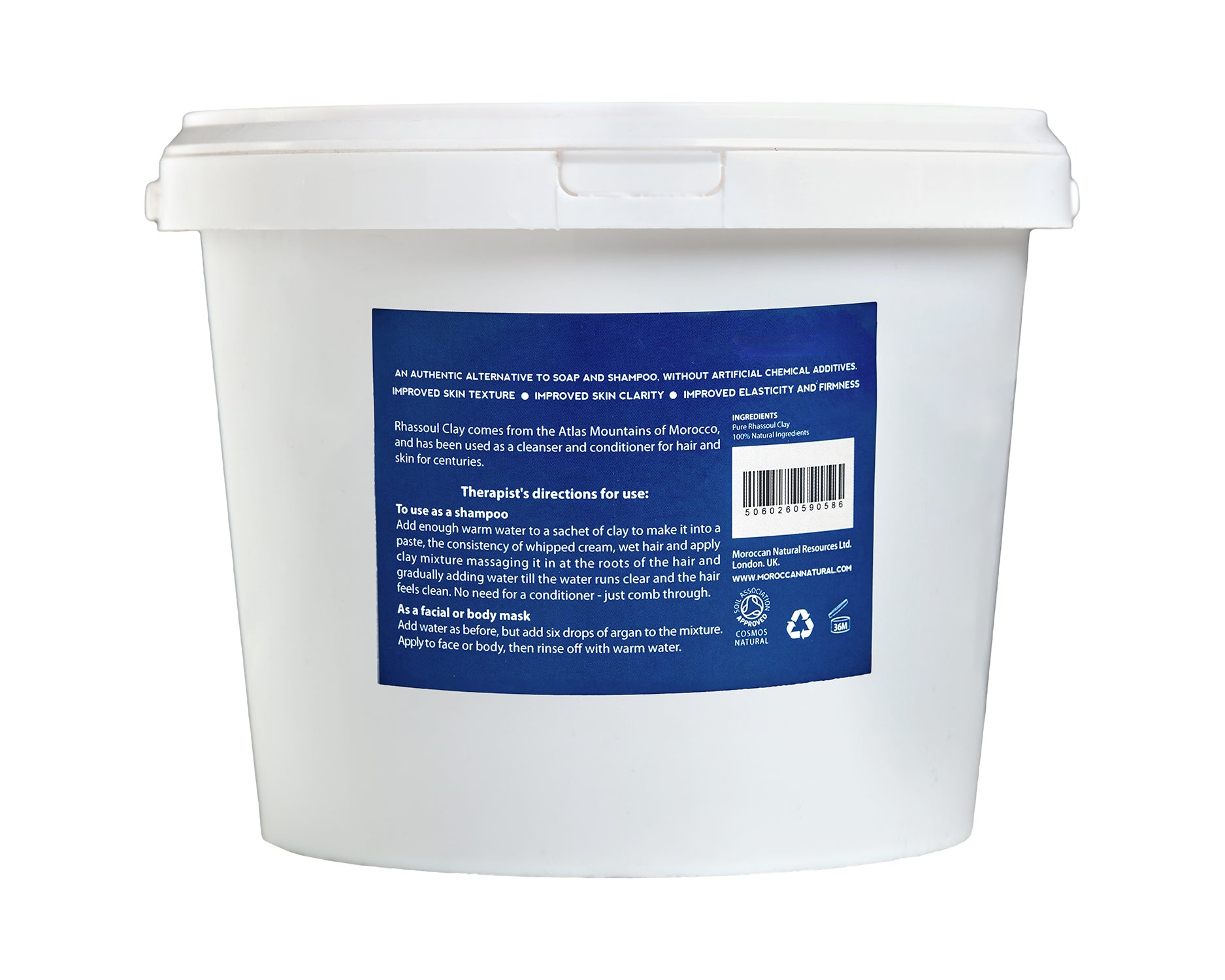 Manatude Natural Rhassoul Clay kleimasker 2,5kg mineraalklei