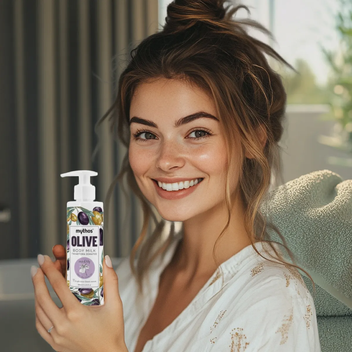 Mythos Olive Bodymelk Iris Lelie 200ml met olijfolie