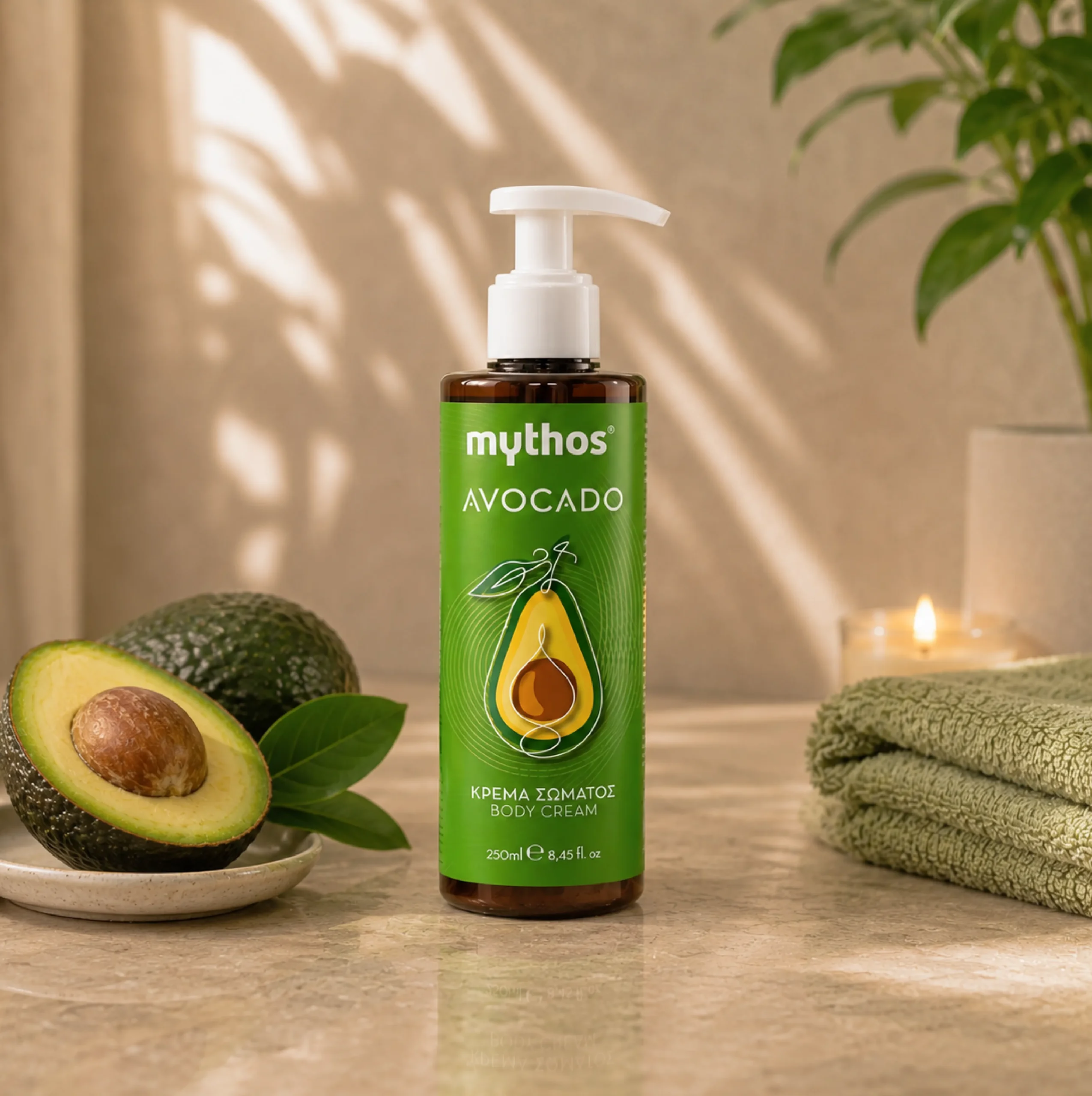 Mythos Avocado Bodycrème 250 ml met Olijfolie
