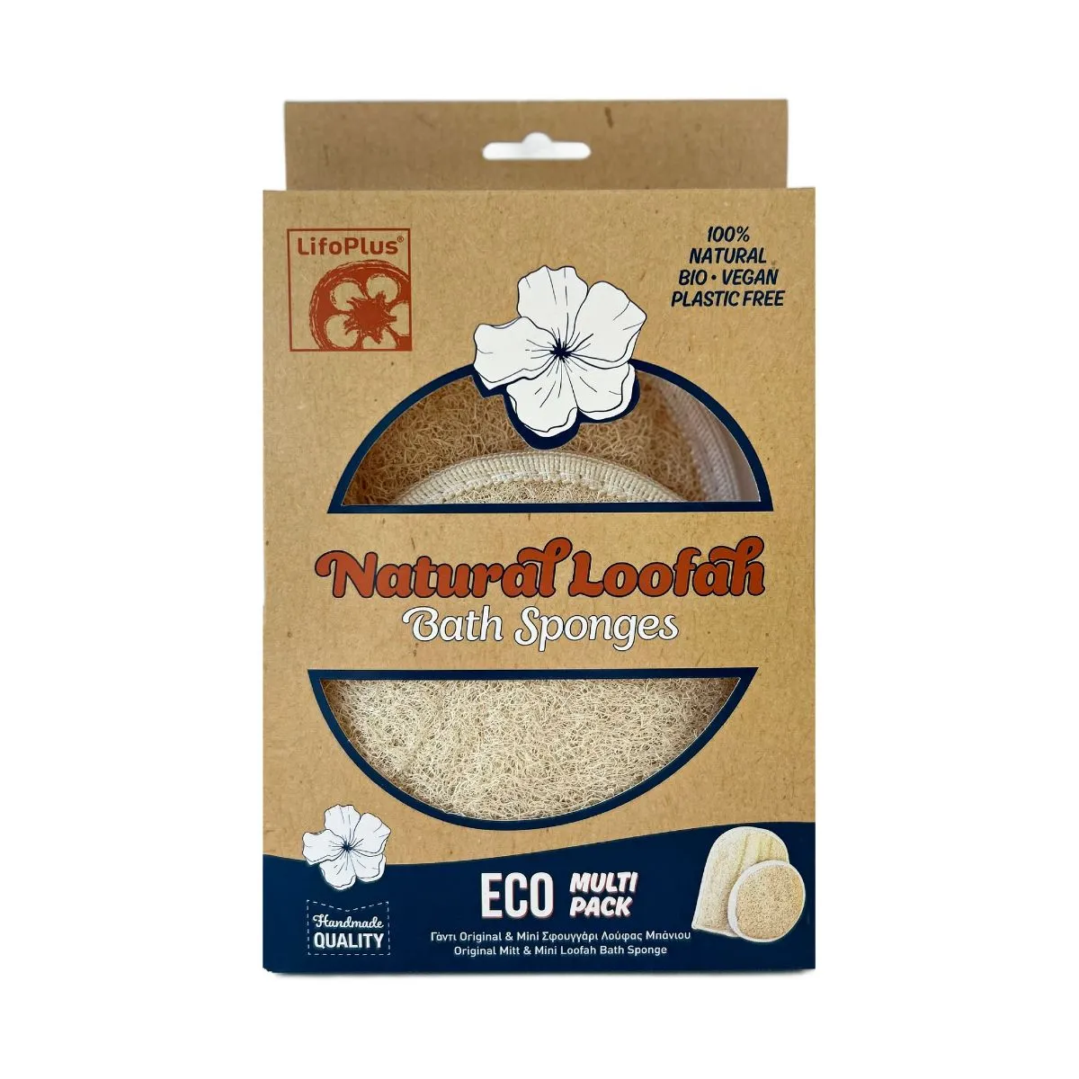 Lifoplus Eco luffaspons multi pack 2 stuks natuurlijk