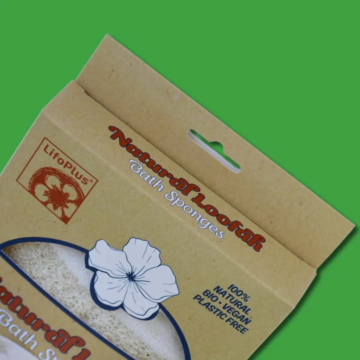 LifoPlus Eco Classic badspons luffa 2 stuks natuurlijk