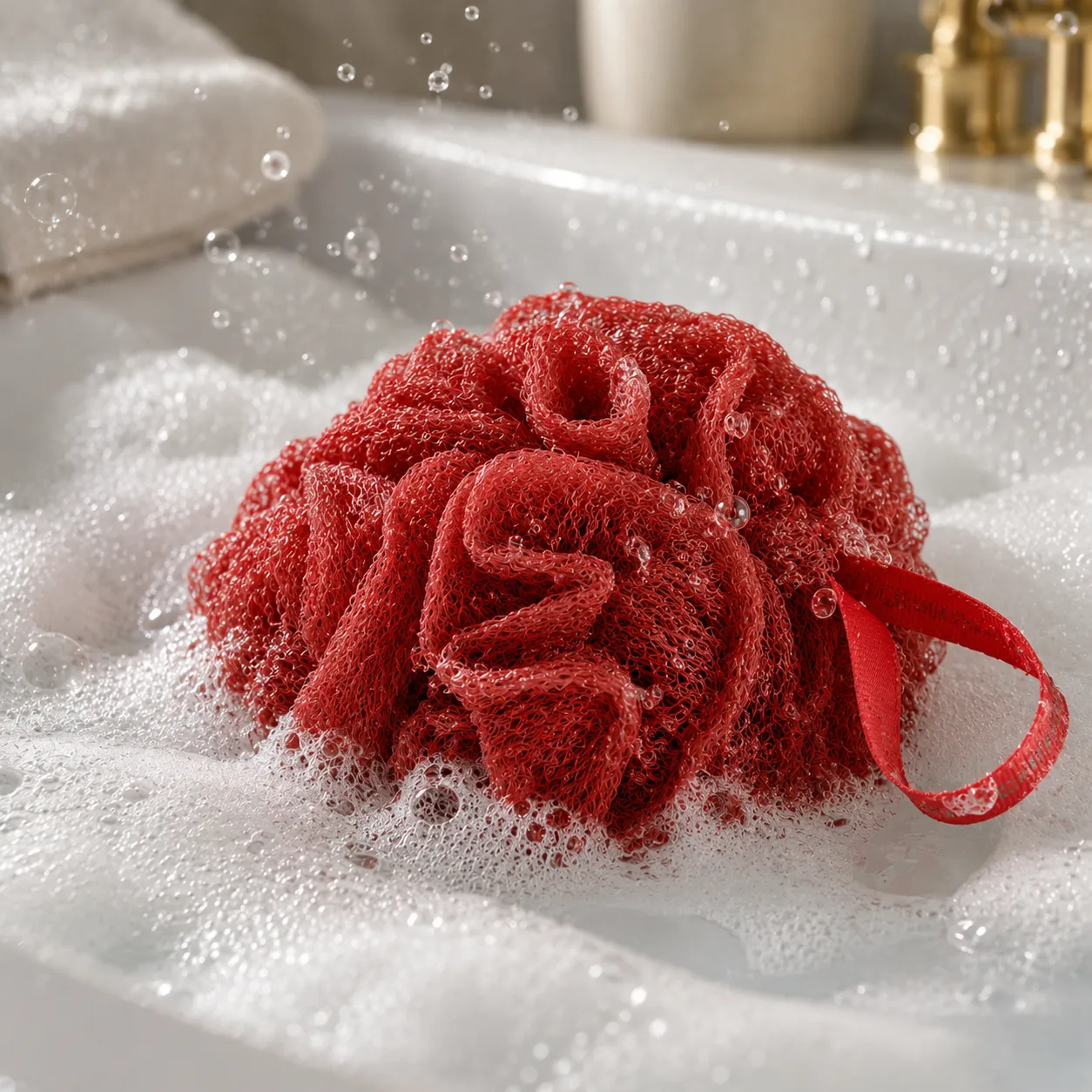 Lifoplus Scrub scrubspons rood exfoliërend