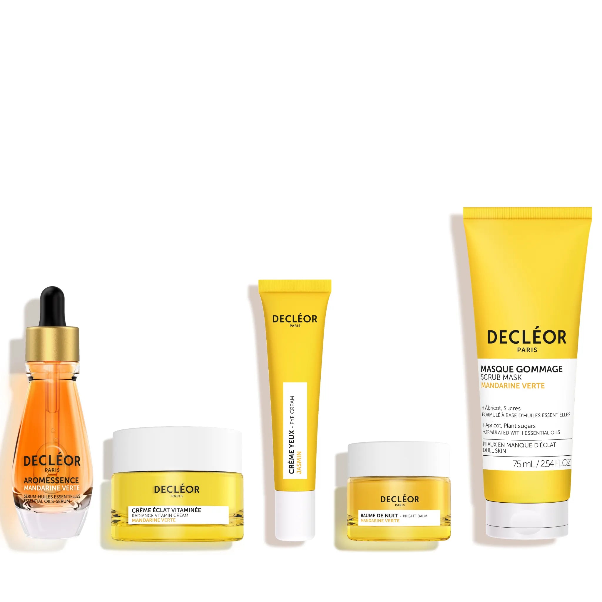 Decléor Radiance Booster Routine verzorgingsset 5-delig groene mandarijn