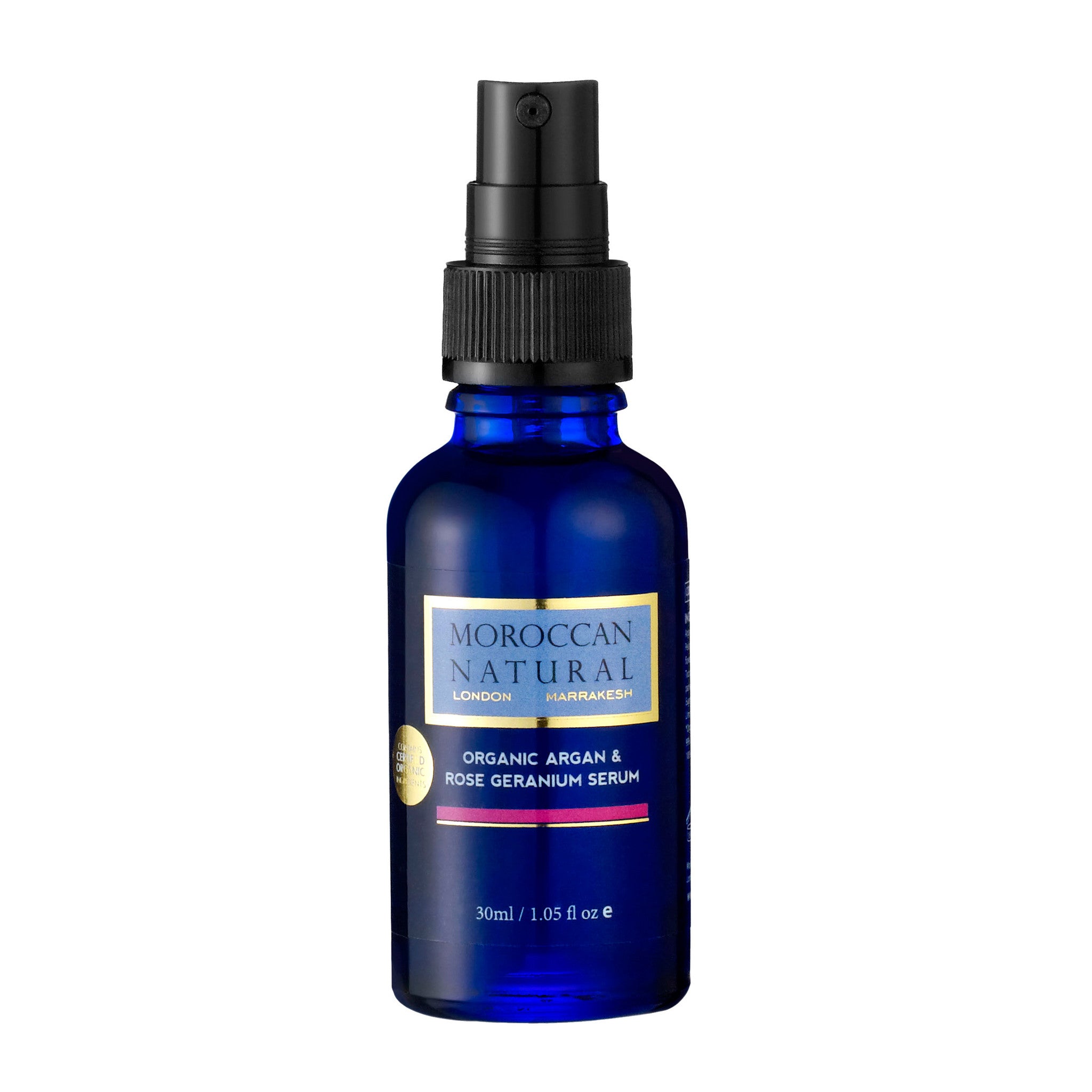 Manatude Organic Argan Rose Geranium Serum Geraniumlijnen
