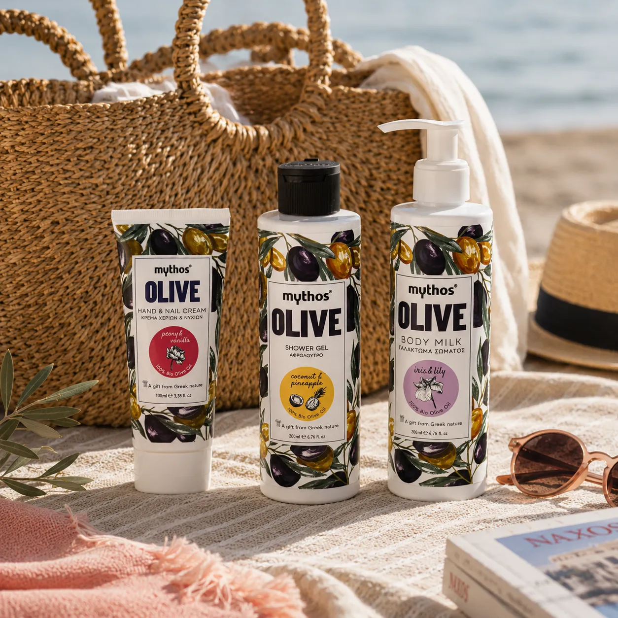 Mythos Olive handcrème vanille pioenroos 100ml olijfolie