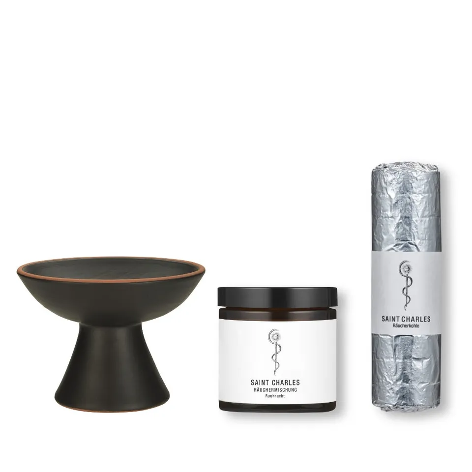 Saint Charles Rauhnacht Set wierookset met schaal