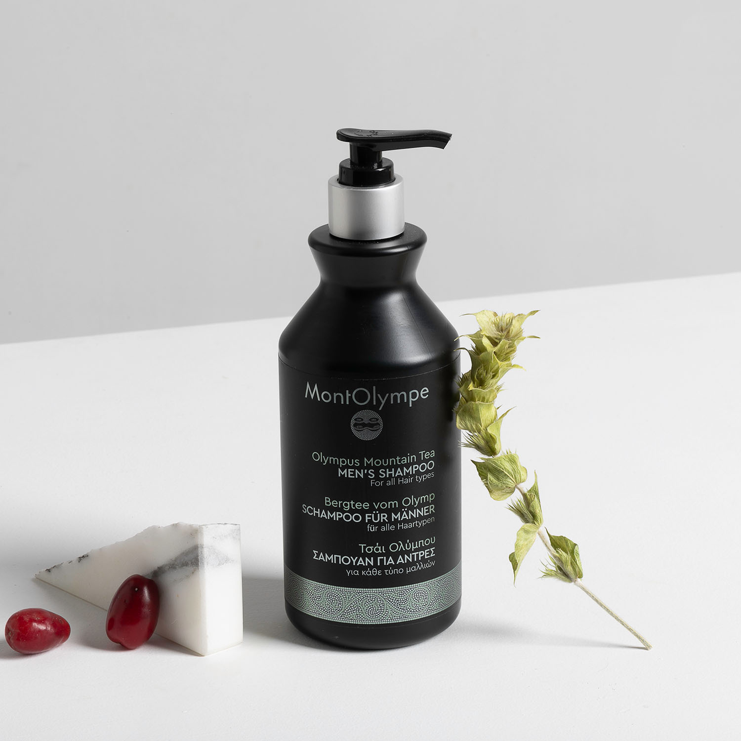 MontOlympe Olympus Mountain Tea shampoo mannen dun haar