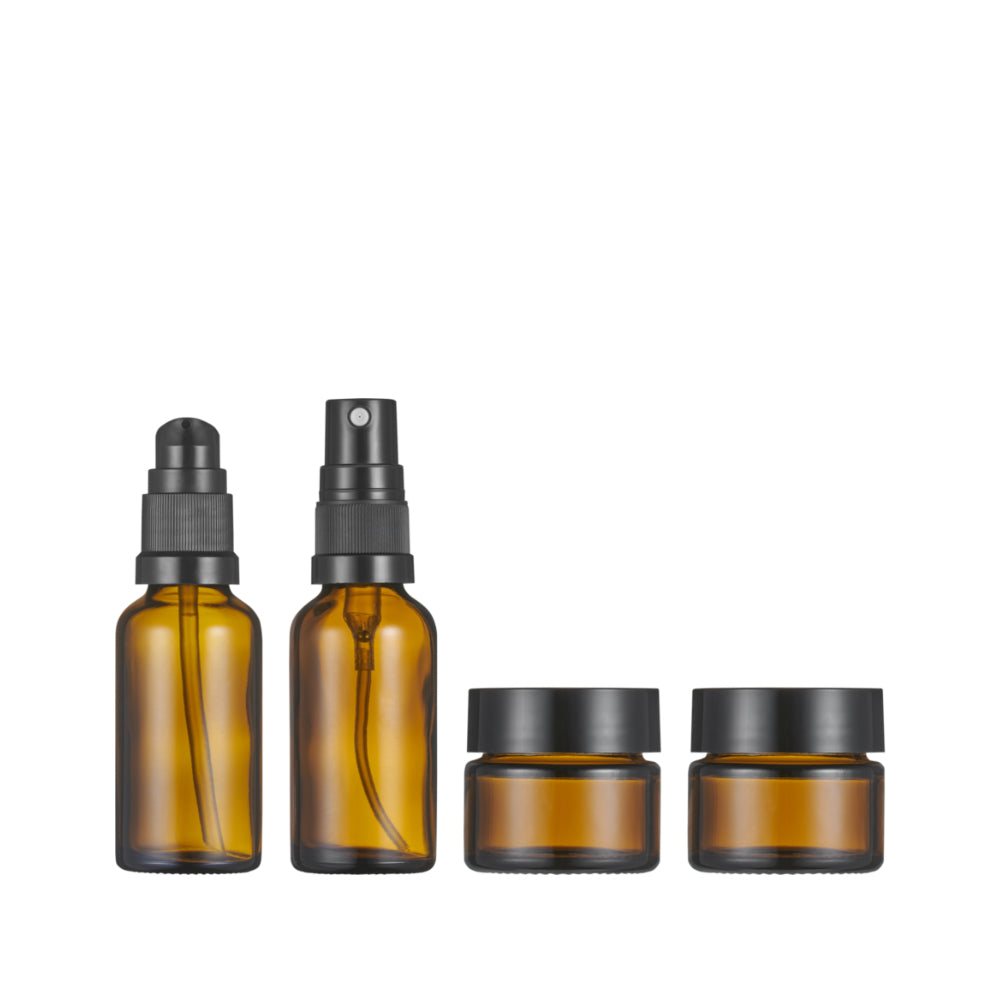 Saint Charles Green Travel Kit reisset glazen flesjes leeg 4-delig