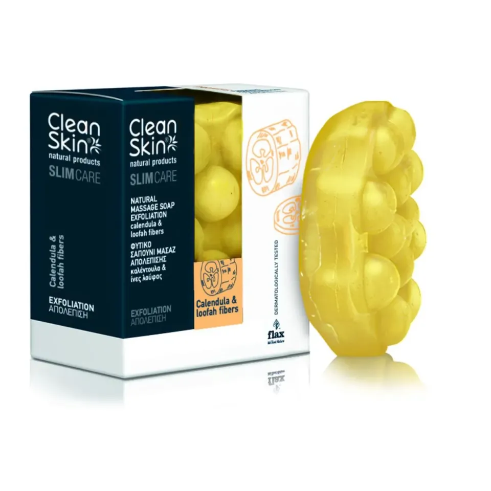 Mythos Cleanskin Calendula massagezeep 100g luffa