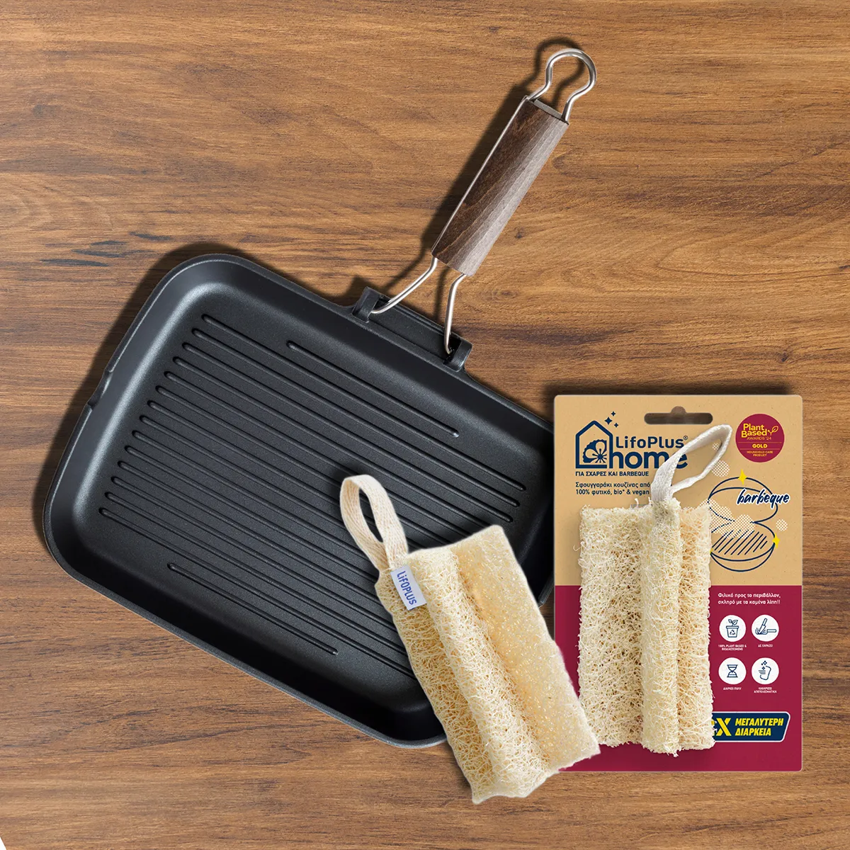Mythos Lifoplus keukenspons luffa BBQ